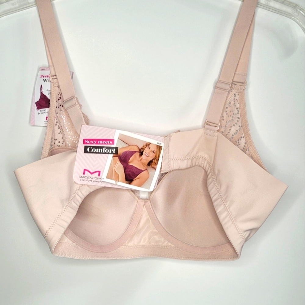 Maidenform Blush Lace Underwire Bra Full Coverage - Picture 3 of 11